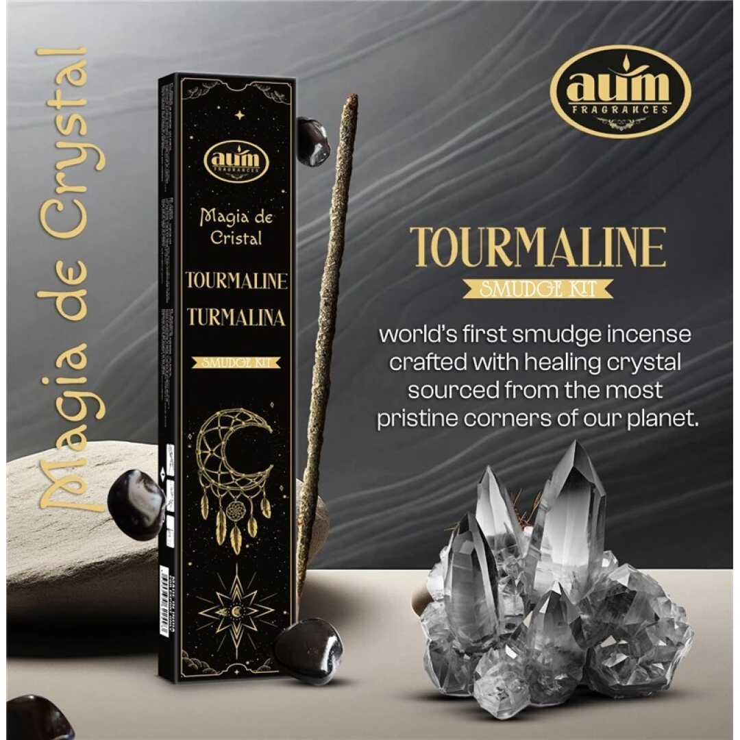 Incenso Aum Magia dei Cristalli con Pietre di Tormalina -- 20Gr