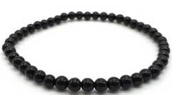 Bracciale Tormalina nera Perle 4 mm